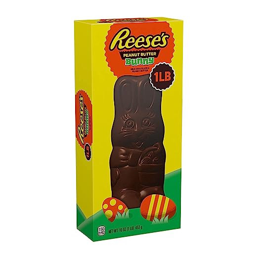 REESE'S Milk Chocolate Peanut Butter Bunny, Easter Candy, 16 oz Gift Box | Amazon (US)