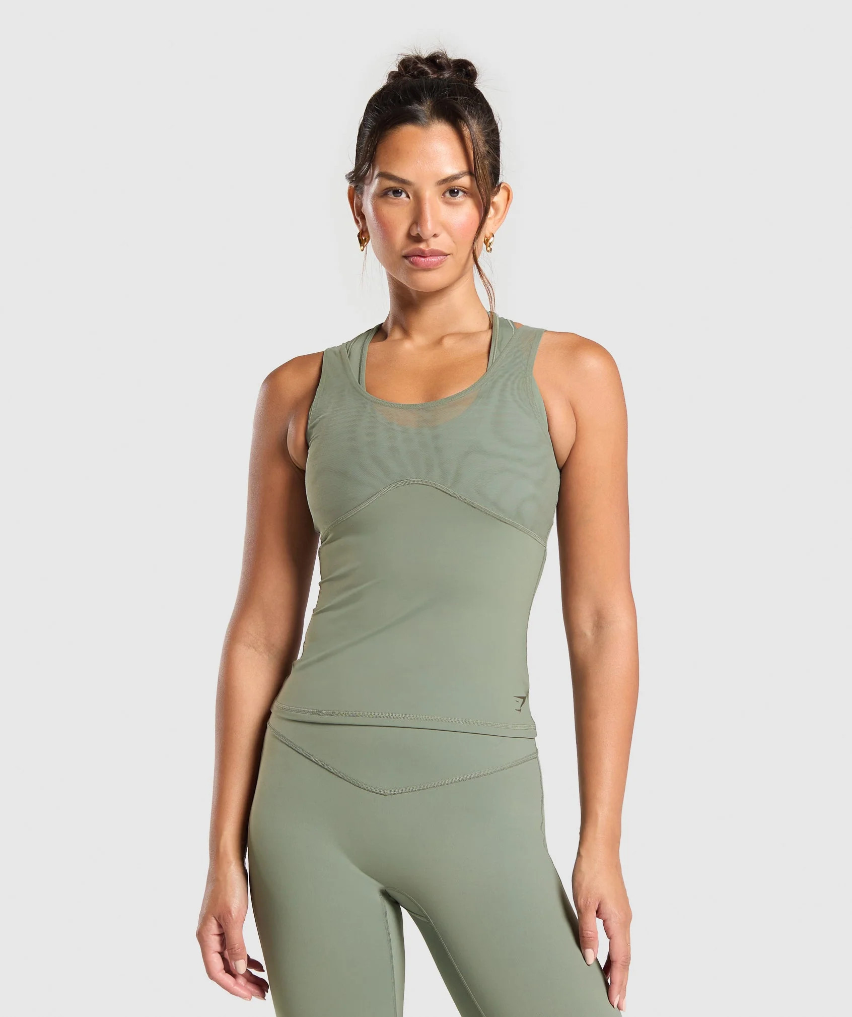 Gymshark Elevate Shelf Tank - Unit Green | Gymshark US