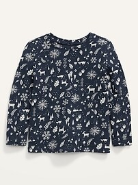 Printed Long-Sleeve T-Shirt for Toddler Girls | Old Navy (US)