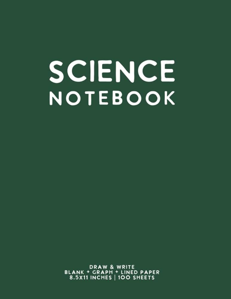 Science Notebook: Dark Green Draw & Write by schoolnest | Amazon (US)