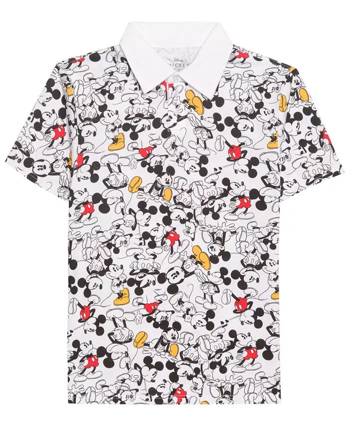 Men's Mickey Mouse All Over Print Short Sleeves Polo Shirt | Macys (US)