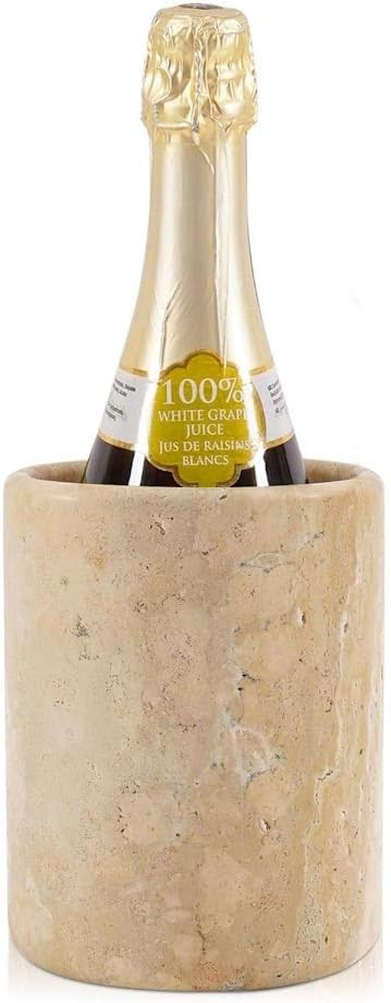 Travertine Wine Chiller 6.5 Inch Stone Beverage Cooler for Champagne & White Wine, Countertop Bot... | Amazon (US)