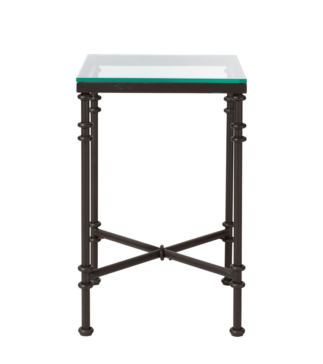 Small Pompidou Metal & Glass Side Table - Metal | OKA US