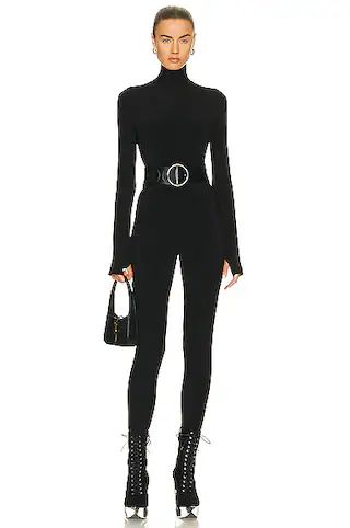 Long Sleeve Turtleneck Catsuit with Footie | FWRD 