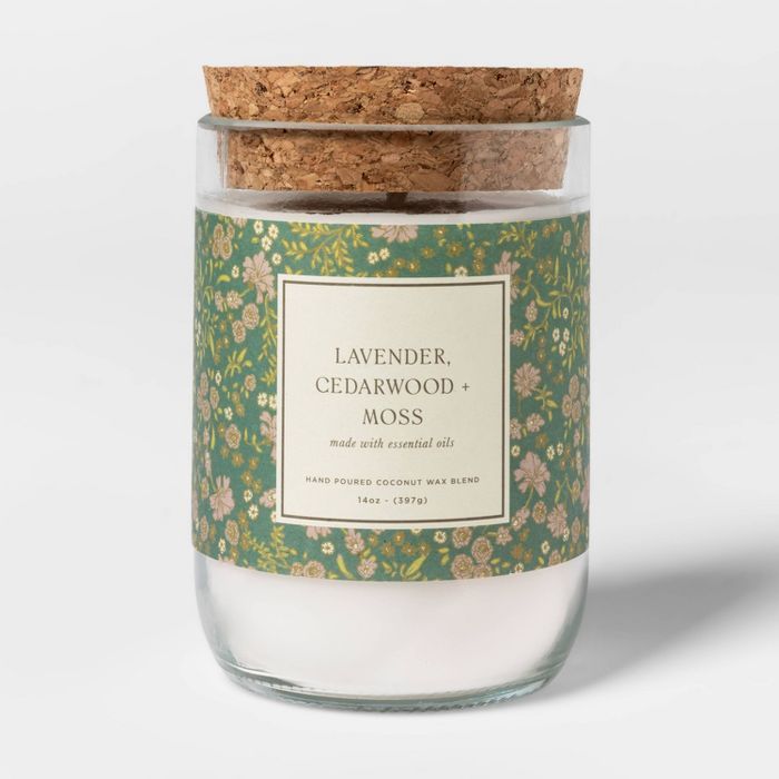 14oz Glass Lavender Cedarwood and Moss Candle - Threshold™ | Target