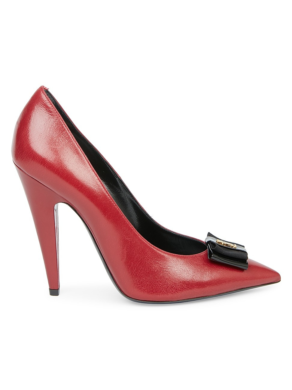 Saint Laurent Women's Anais Leather Pumps - Opyum Red - Size 11 | Saks Fifth Avenue