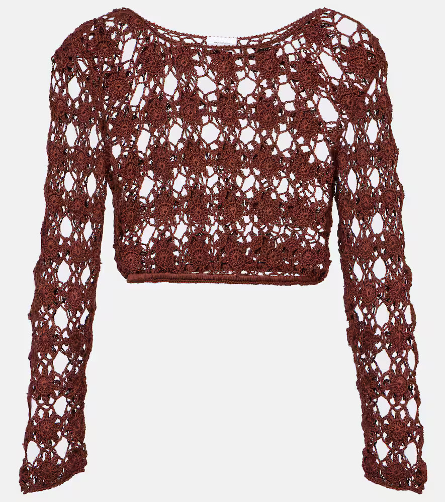 Anna Kosturova Bella crochet cotton crop top | Mytheresa (US/CA)