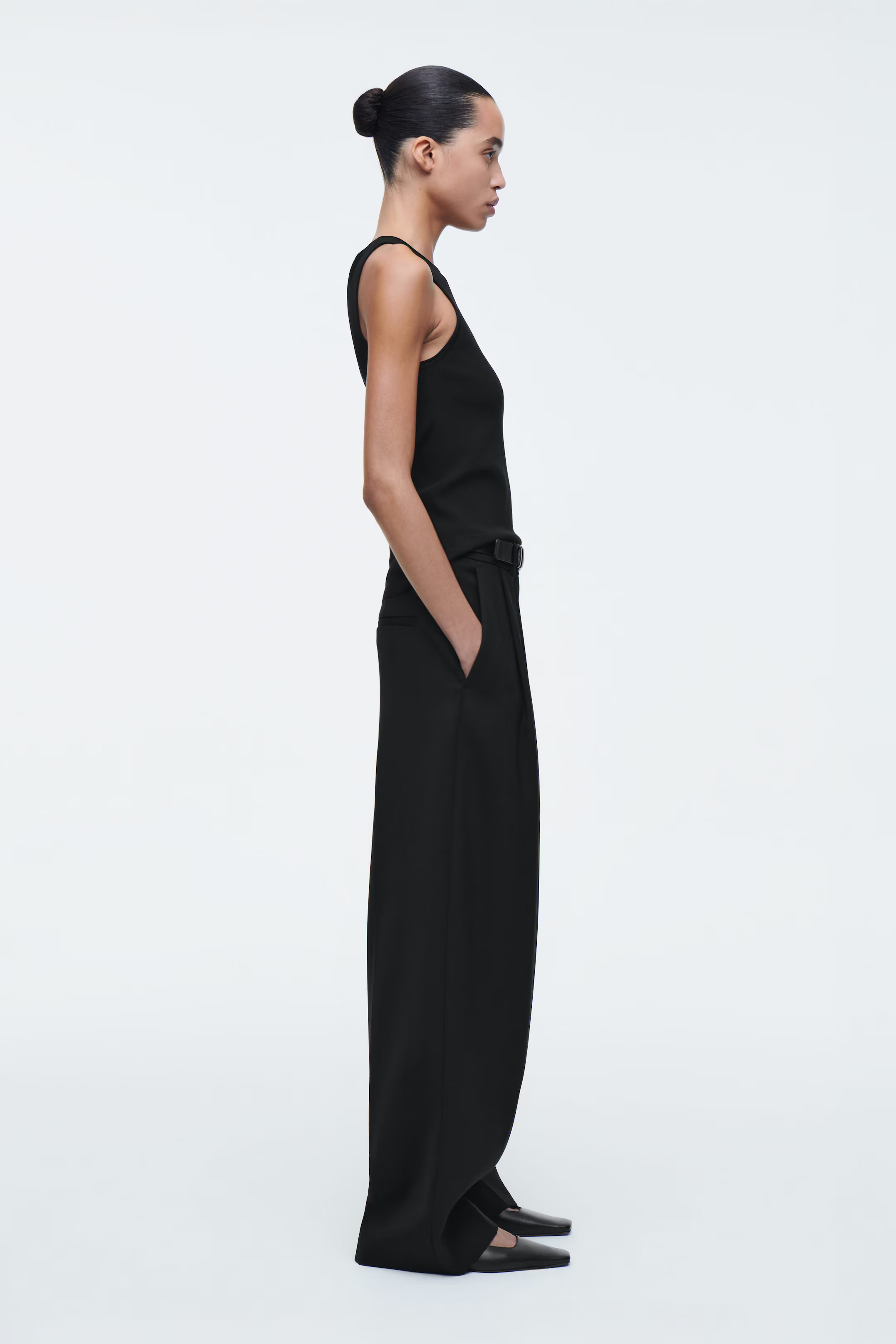 TUBULAR KNITTED TANK TOP - BLACK | COS | COS UK