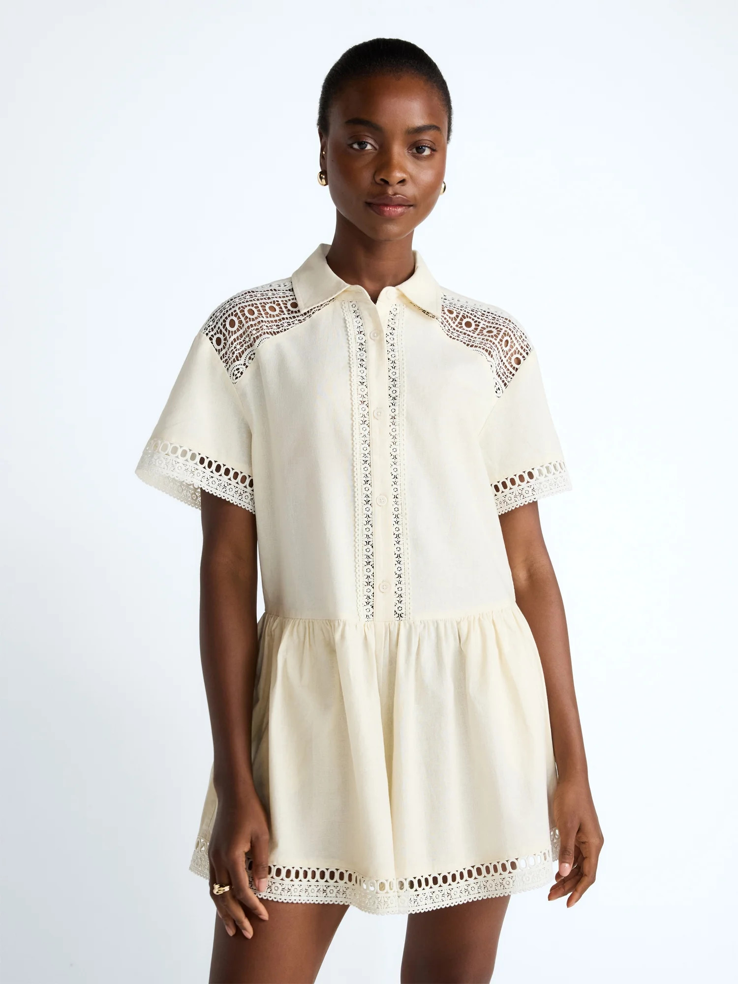 Scoop Women's Crochet Romper, Sizes XS-4XL | Walmart (US)