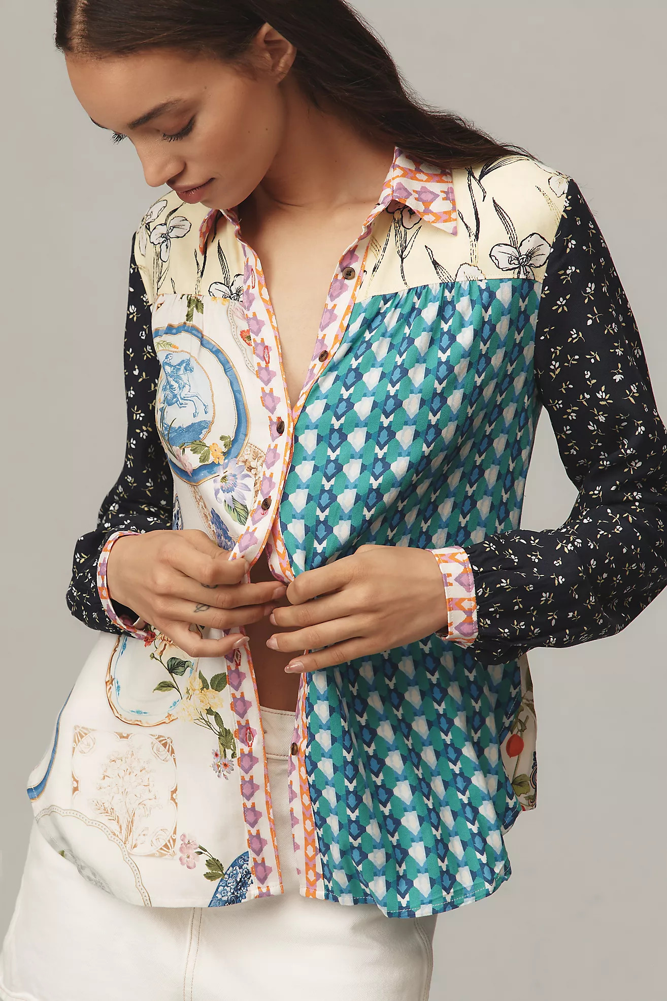 The Paz Buttondown Shirt by Maeve | Anthropologie (US)