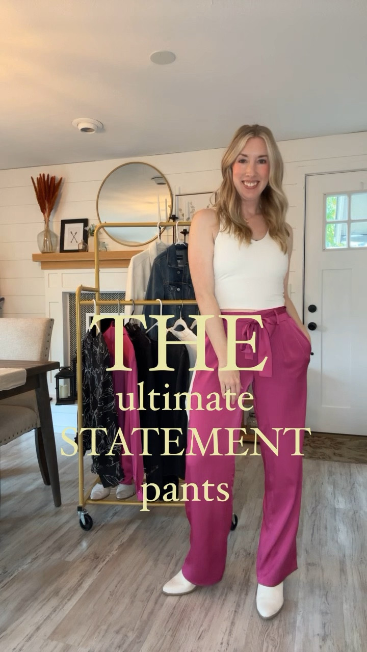 Obsessed with this fuchsia satin pants from @maurices 🩷 


#LTKSeasonal #LTKHoliday #LTKVideo
