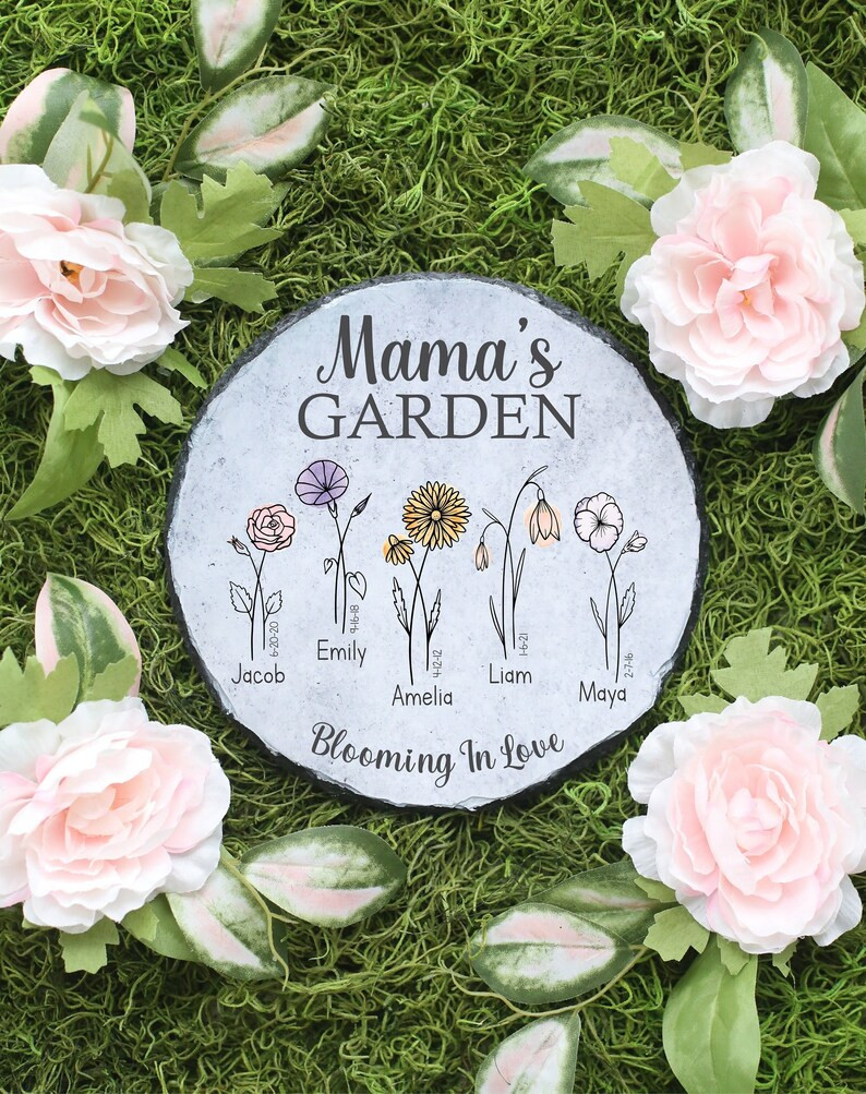 Personalized Garden Stone | Personalized Birth Flower Gift | Personalized Gift For Her | Gifts Fo... | Etsy (US)