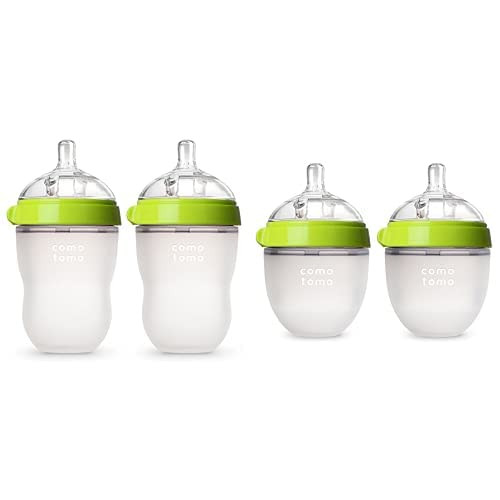 Comotomo Baby Bottle Starter Set, Green (Two 8-Ounce, Two 5-Ounce) | Amazon (US)