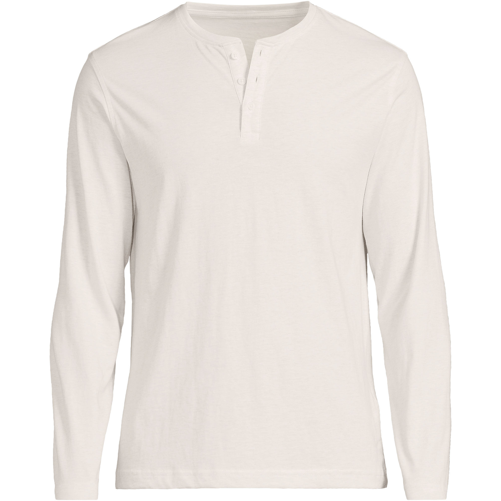 Men's Long Sleeve Cotton Supima Henley | Lands' End (US)