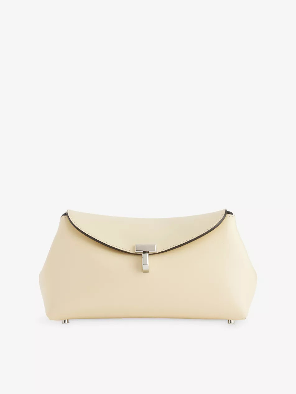 Mini T-Lock Leather Clutch Bag | Selfridges