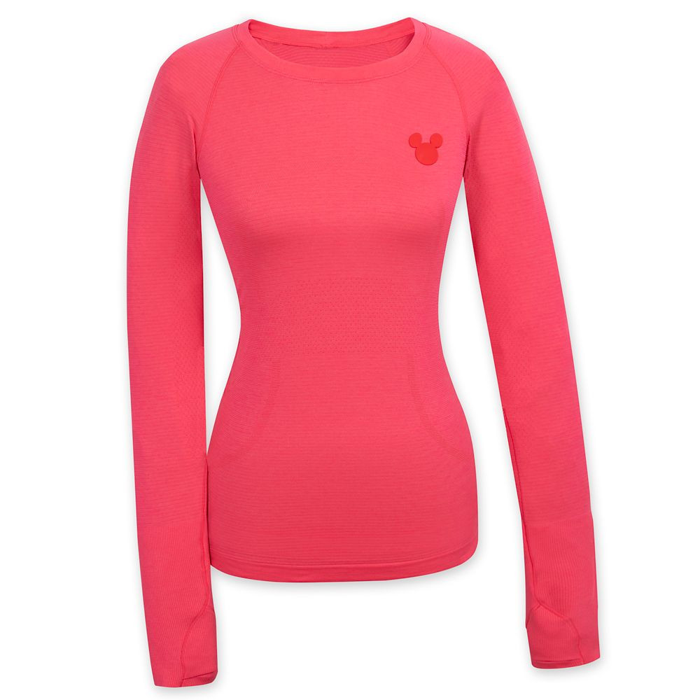 Mickey Mouse Icon Swiftly Tech Long Sleeve Shirt by lululemon – Pink | Disney Store