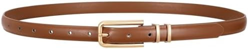 VONMELLI Women Skinny Leather Belt Thin Waist Belt for Women Jeans Dress Fashion Ladies Belt with... | Amazon (US)