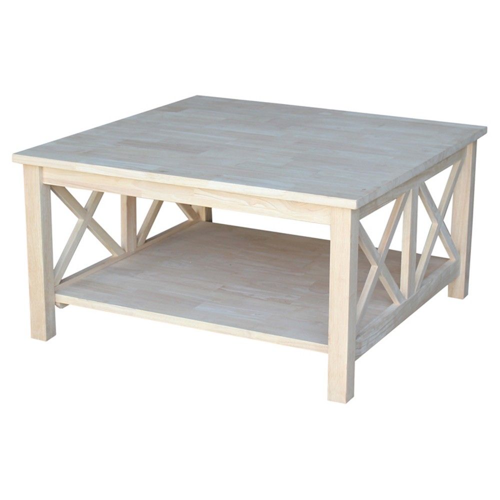 Hampton Square Coffee Table - Unfinished - International Concepts | Target