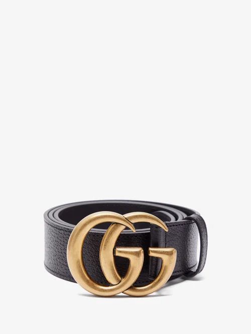 Gucci - GG Textured-leather Belt - Mens - Black | Matches (US)