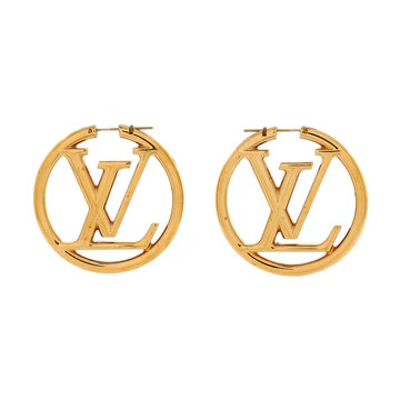 Louise Hoop Earrings Metal GM | Rebag