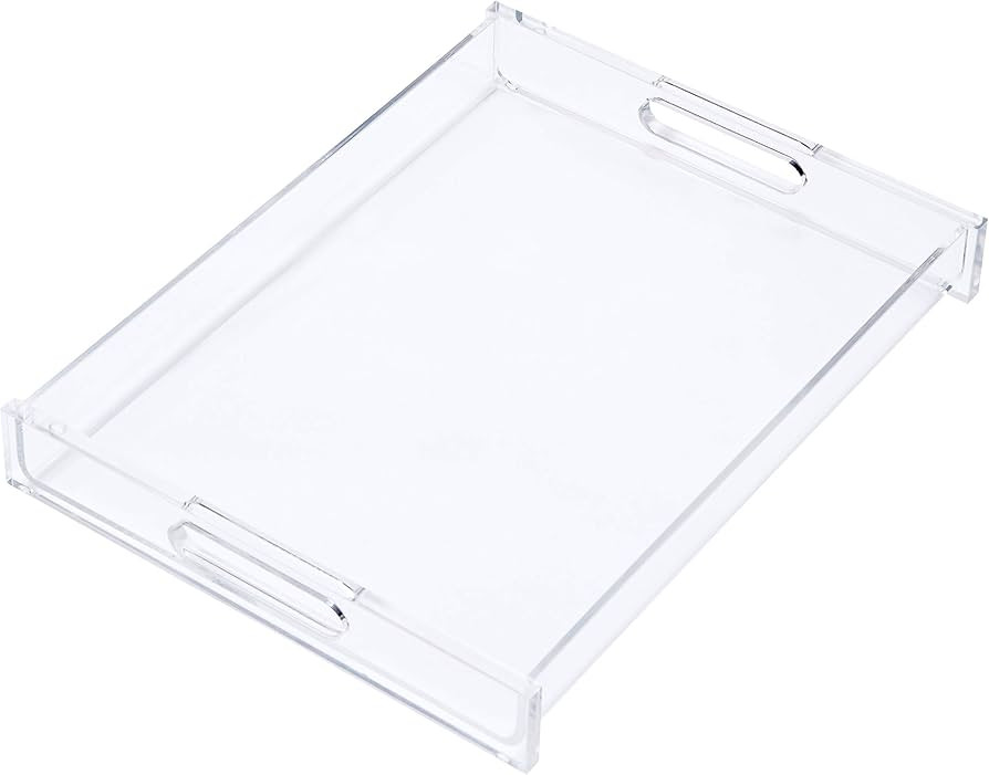 Artmaze Clear Acrylic Serving Tray,Breakfast Tray,Rectangular,Spill Proof,Decorative.for Coffee T... | Amazon (US)