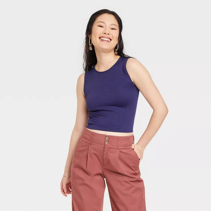 Women's Slim Fit Seamless Muscle Tank - A New Day™ | Target