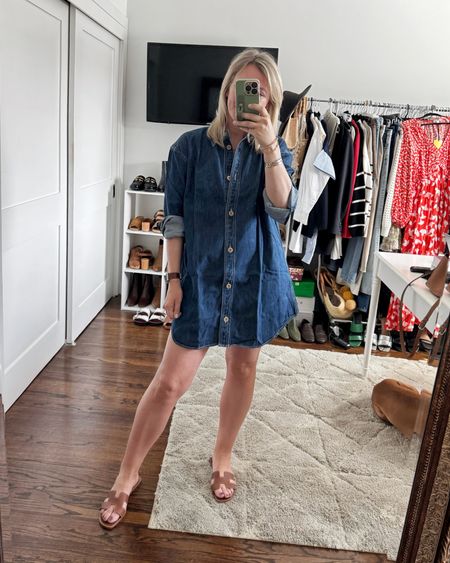 Love this little denim dress but sadly it was a little too short on the shores for me (I’m 5’8”) for reference 


#LTKfindsunder100 #LTKSeasonal