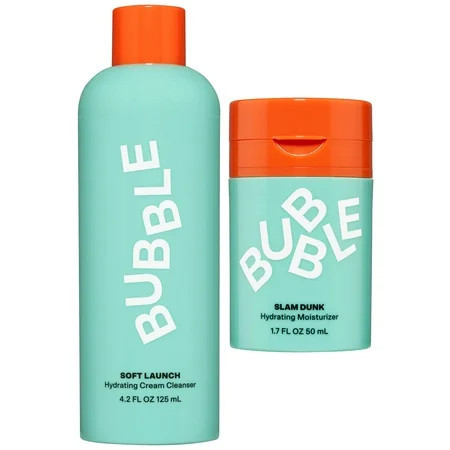 Bubble Skincare Hydrating Routine Duo: Slam Dunk Face Moisturizer 1.7 fl oz & Soft Launch Cream Cleanser 4.2 fl oz | Walmart (US)