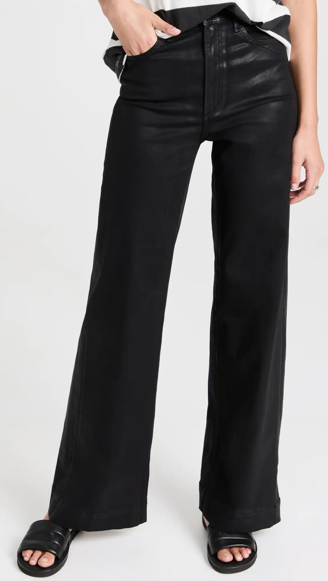 Joe's Jeans The Mia Coated Wide Leg Jeans | Shopbop | Shopbop