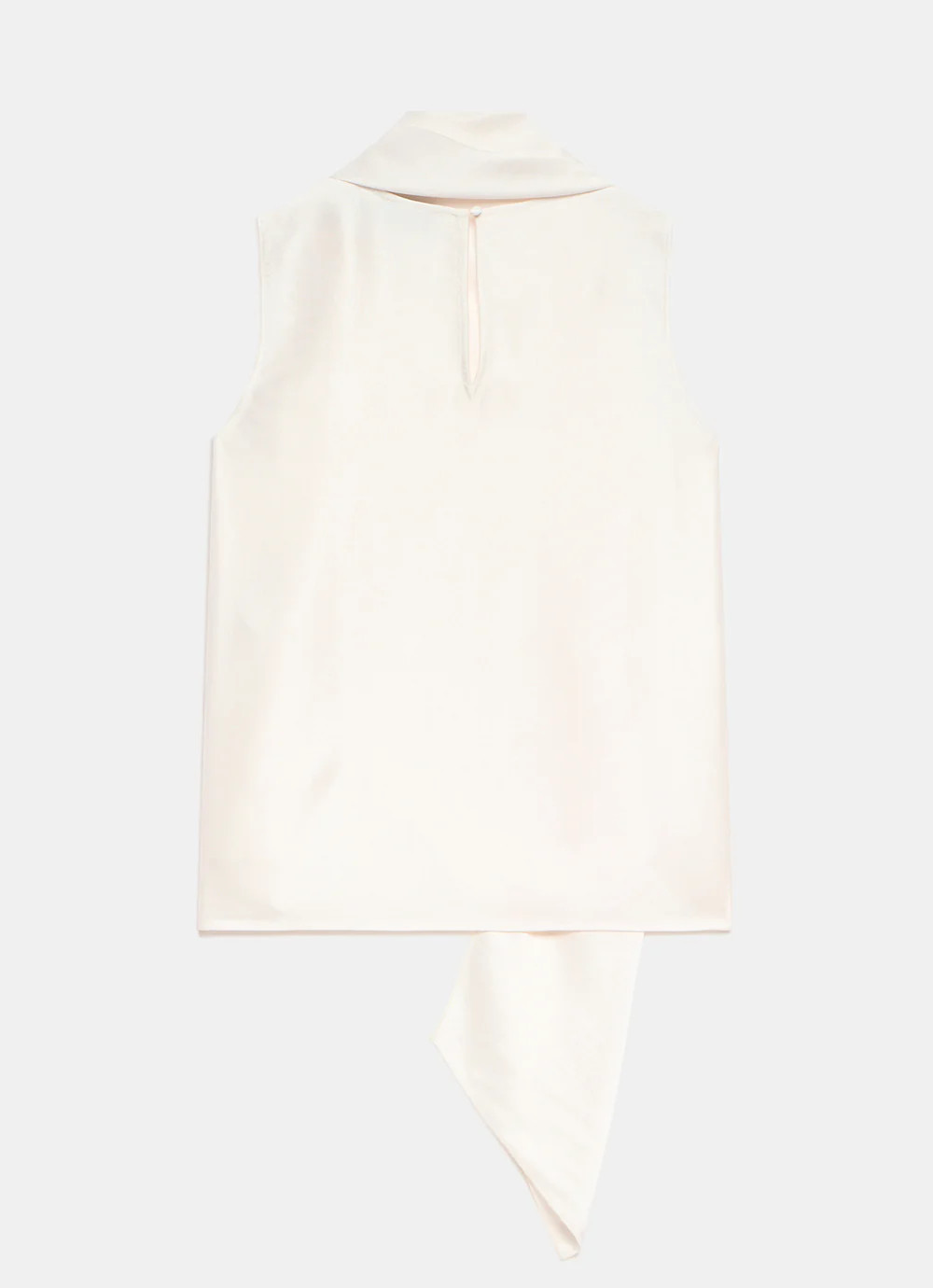 White Satin Scarf Detail Top | Mint Velvet