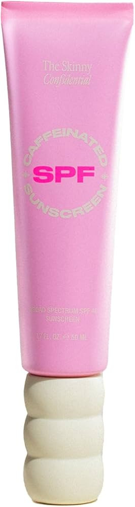The Skinny Confidential Caffeinated Mineral Sunscreen, SPF 40 - Fragrance-Free Face Sunscreen wit... | Amazon (US)