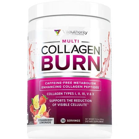 Multi Collagen with Hyaluronic Acid & Vitamin C - Hydrolyzed Collagen Peptides Protein Powder for We | Walmart (US)