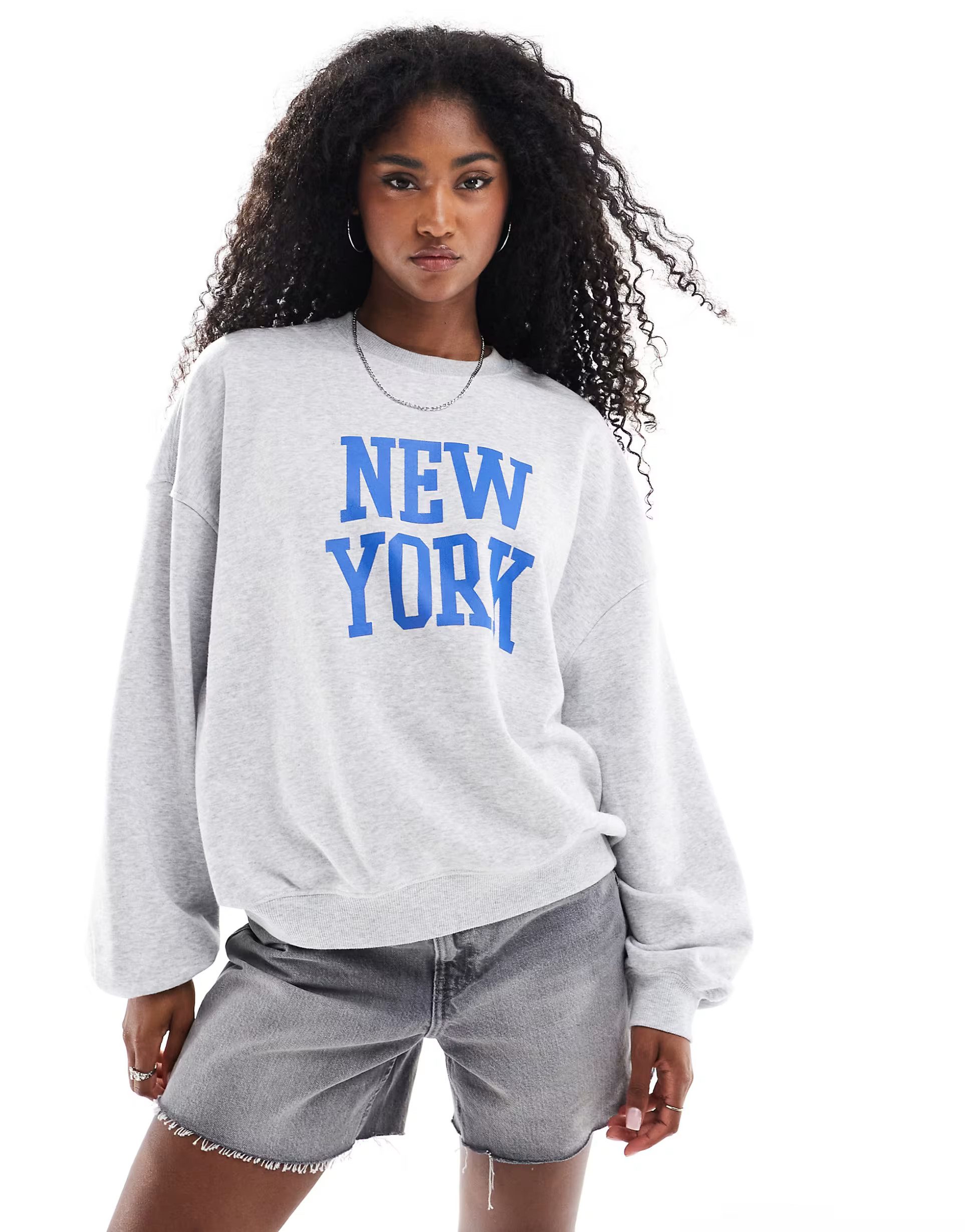 Cotton On licensed graphic new york sweatshirt in grey | ASOS | ASOS (Global)