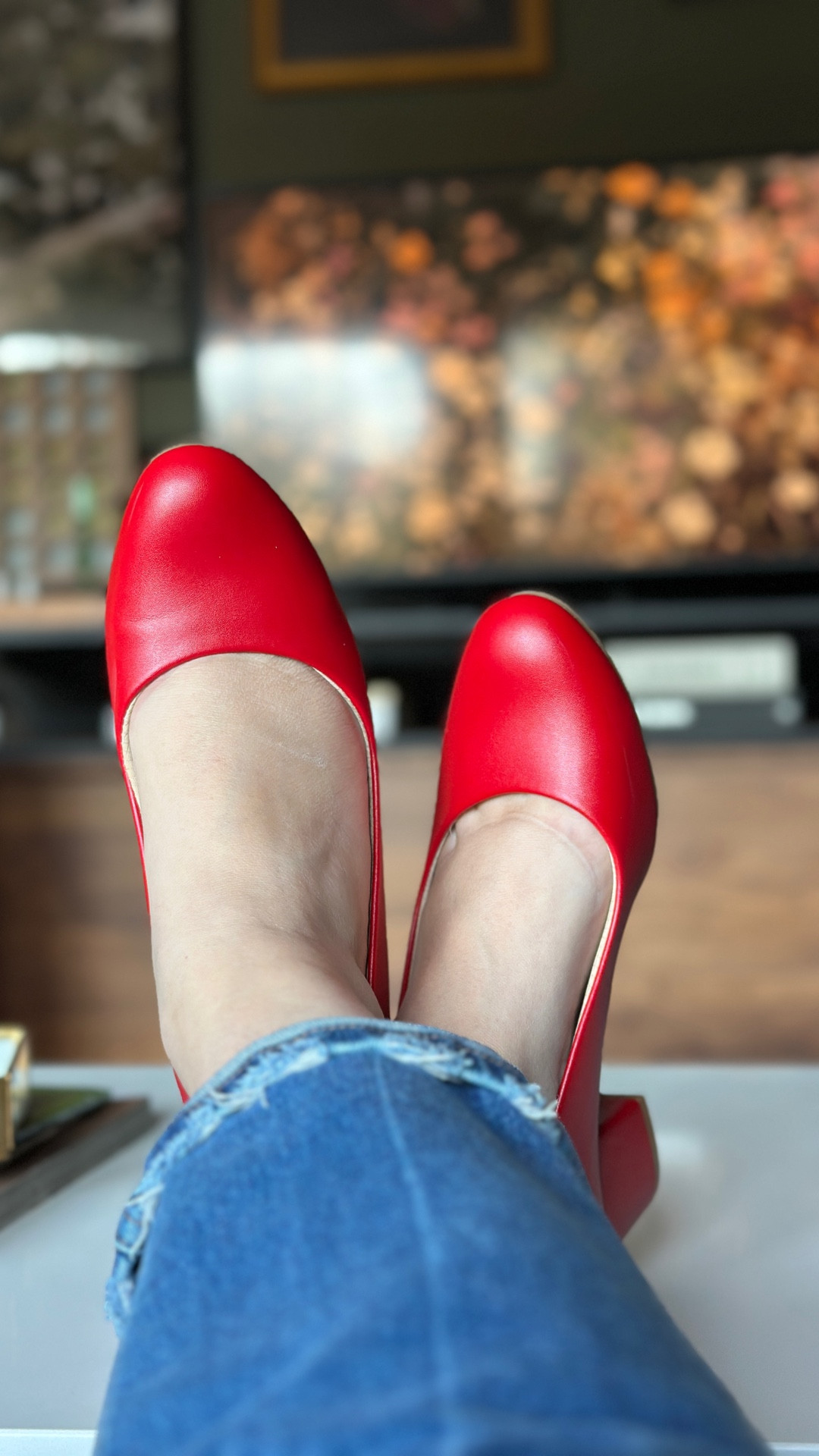 The perfect French girl chunky red pump for under $40! I get compliments on these shoes every single time I walk out of the house. They’re super comfortable and easy to walk in. I’m wearing a size 9 1/2 and they fit true to size. 

#LTKShoeCrush #LTKOver40 #LTKFindsUnder50