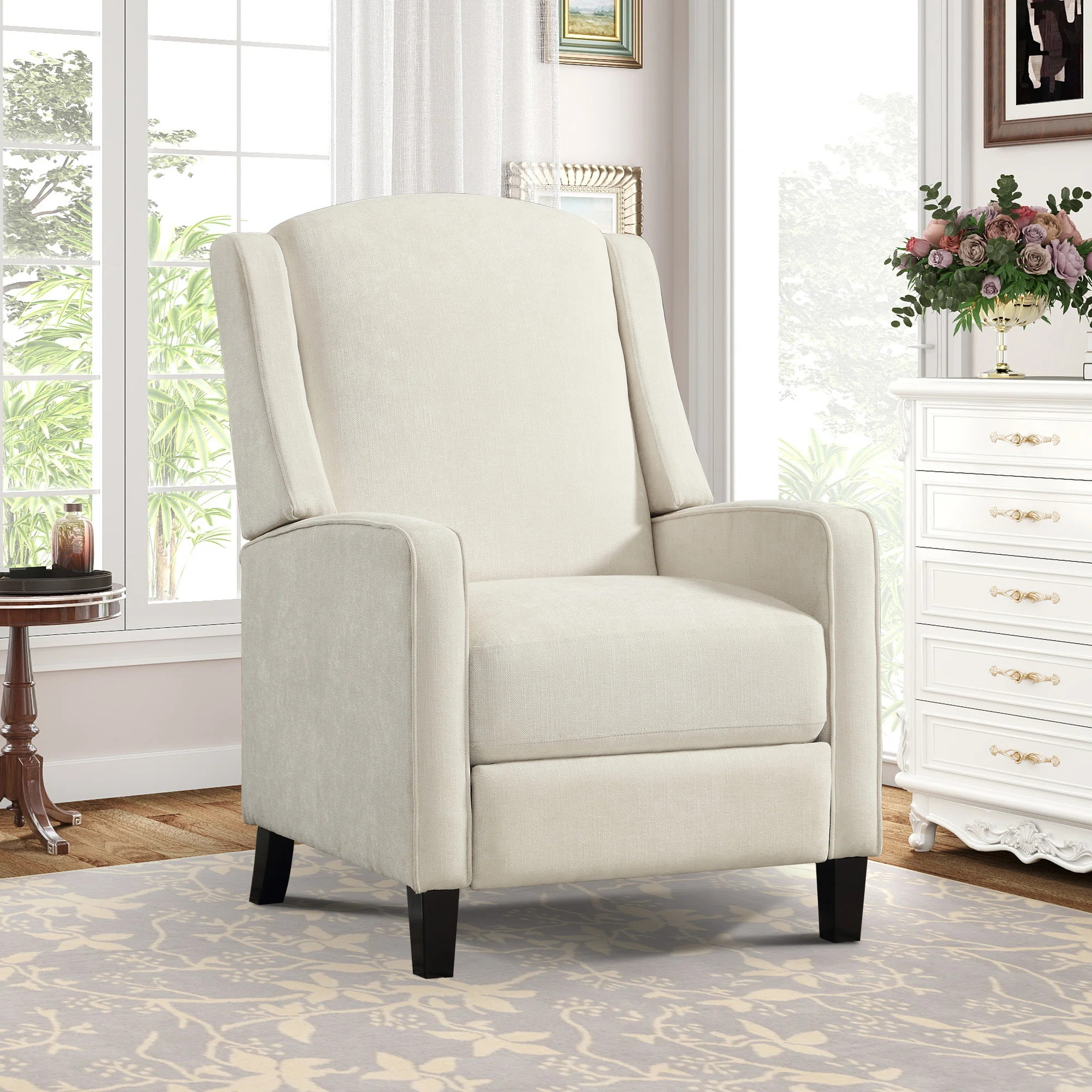 27.9" Wide Modern and Upholstered Soft Push Back Recliner | Wayfair North America