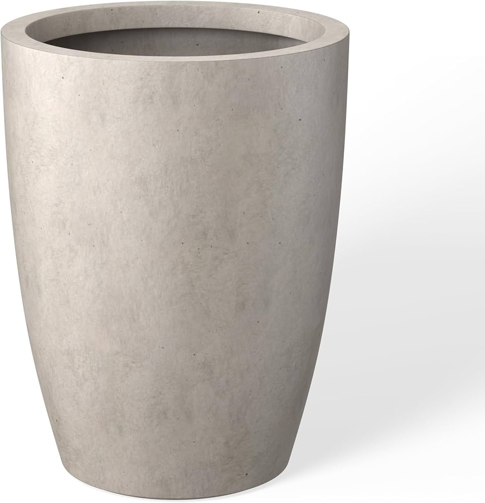 Kante 18.1" H Tall Round Concrete Planter for Outdoor Indoor, Modern Decorative Plant Pots with D... | Amazon (US)