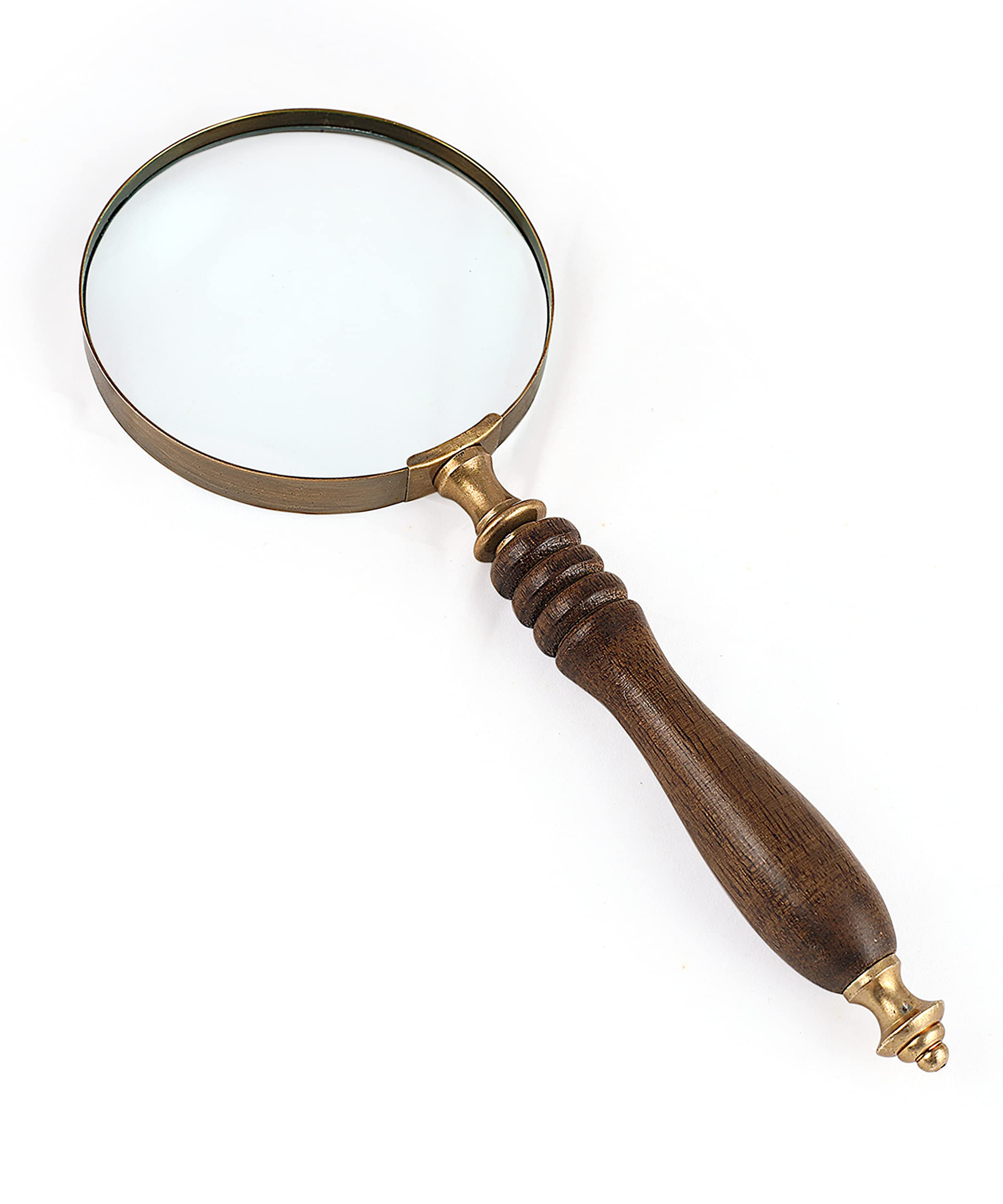 10X Handheld Magnifying Glass Lens, Antique Brass Magnifier, Fine Print Reading, Inspection, Coin... | Amazon (US)