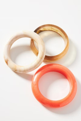 Resin Bangle Bracelet Set | Anthropologie (US)