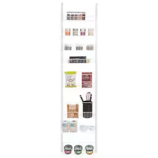 HOME-COMPLETE 74 in. H White Metal Hanging Closet Organizer HW0500080 - The Home Depot | The Home Depot