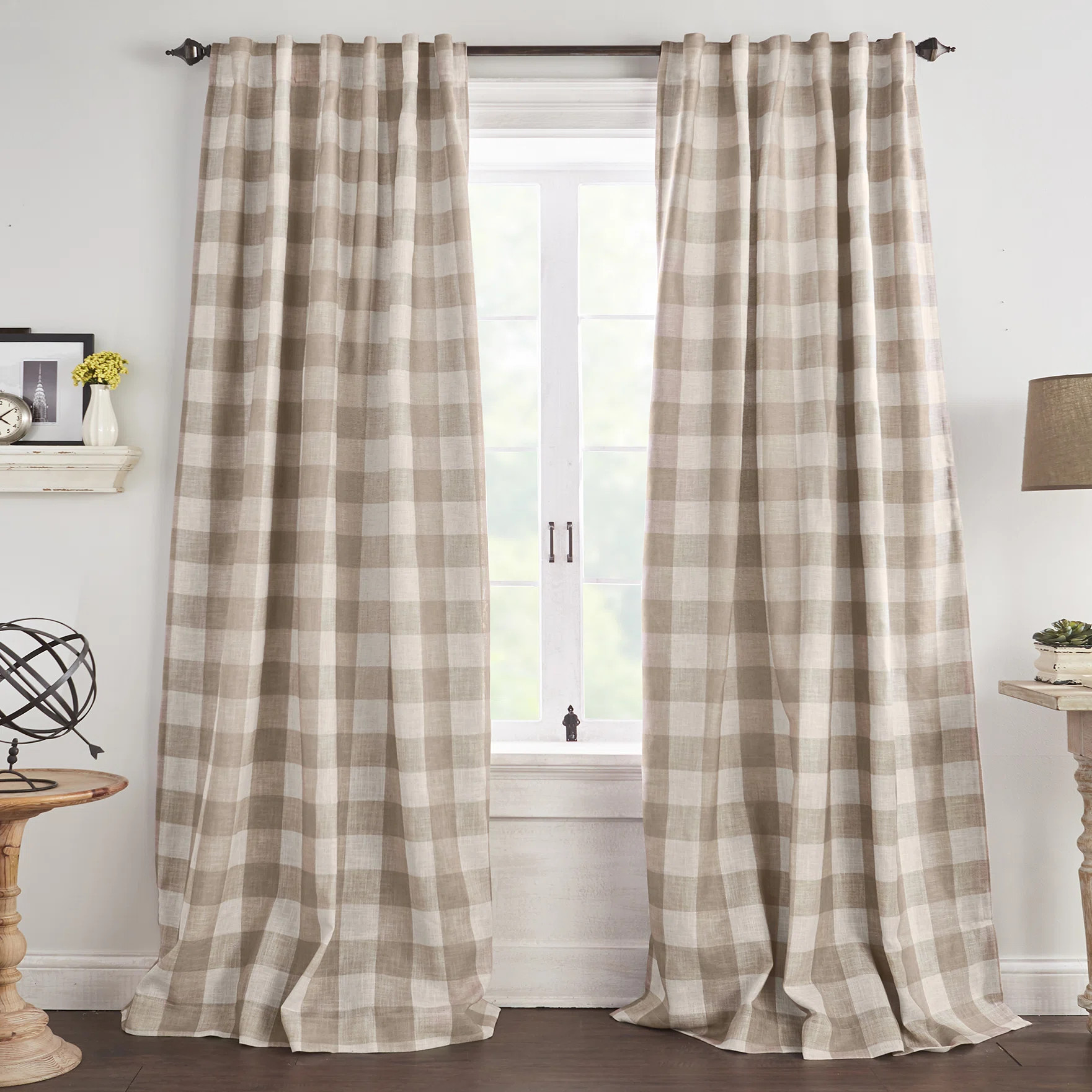 Eudell Plaid Room Darkening Thermal Single Curtain Panel | Wayfair North America