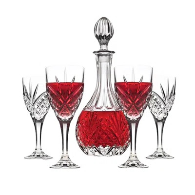 Dublin Crystal 5 Piece Wine Decanter 28oz & Goblet 12oz Set | Wayfair North America