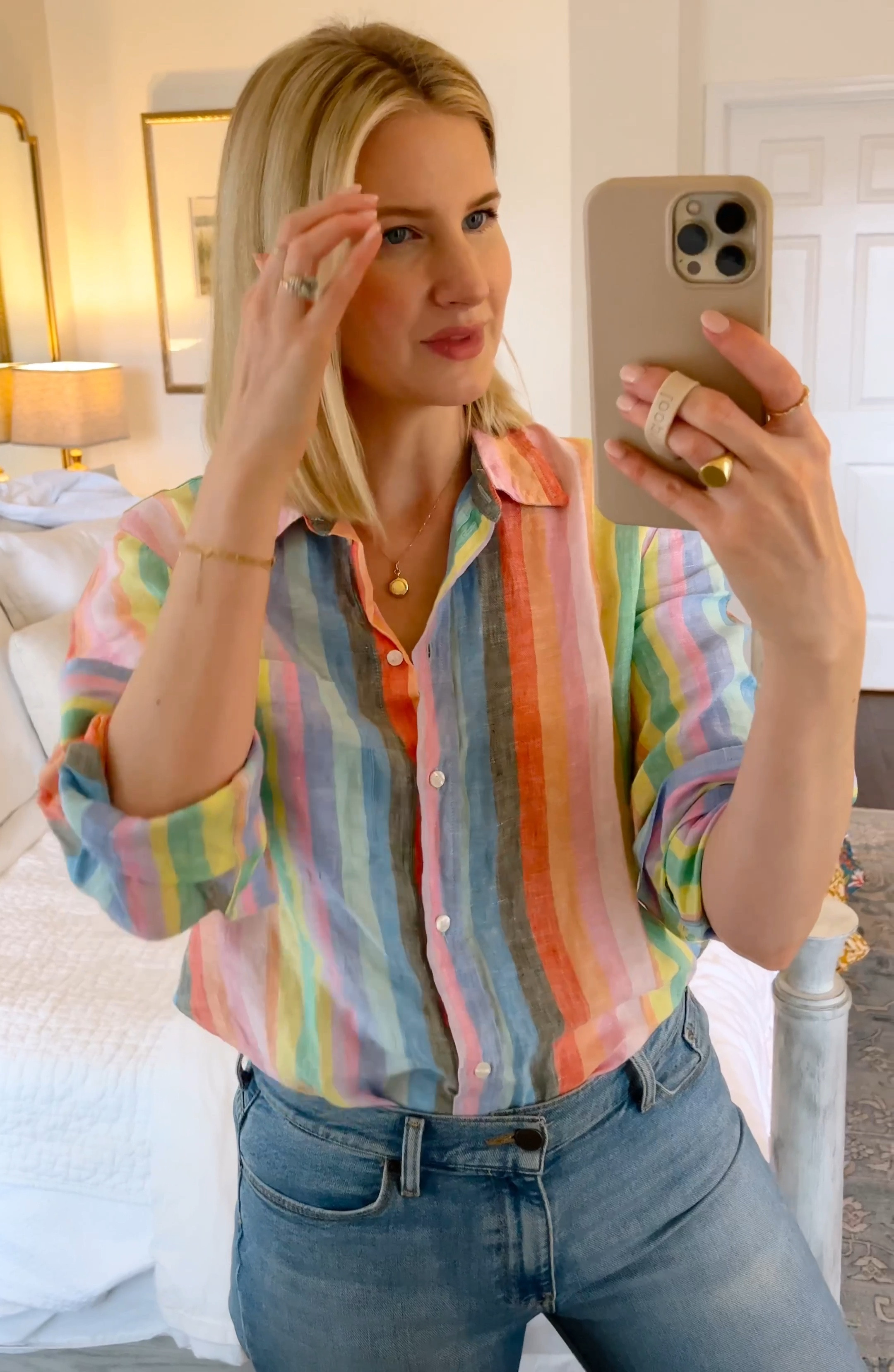 I love this longer button down linen shirt that can be used as both a top and also a cover-up! Would be great for spring break. It looks like this particular color way is sold out, but there are a ton of other colors! Plus matching for littles. 

#LTKSeasonal #LTKfamily #LTKtravel