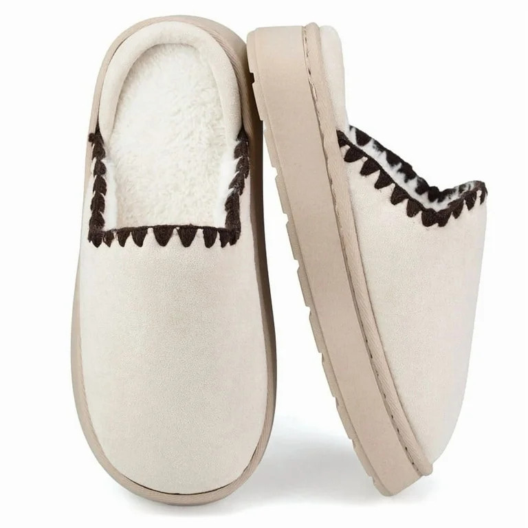 BERANMEY Cozy Platform Fuzzy Slippers for Women and Men Short Ankle Slippers with Anti-Slip Sole ... | Walmart (US)