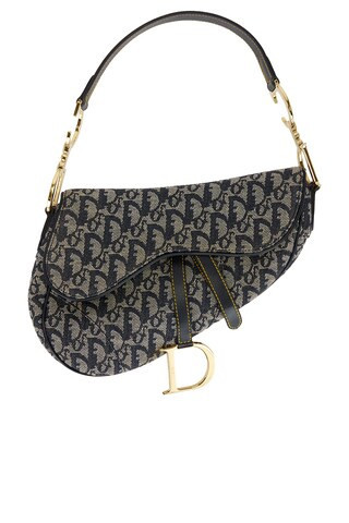 Dior Trotter Oblique Saddle Bag in Blue | FWRD 