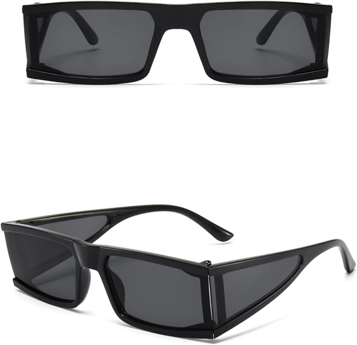 W&Y YING Punk Style Y2K Futuristic Cool Rectangular Sunglasses for Men Women Fashion Rave Cyber C... | Amazon (US)