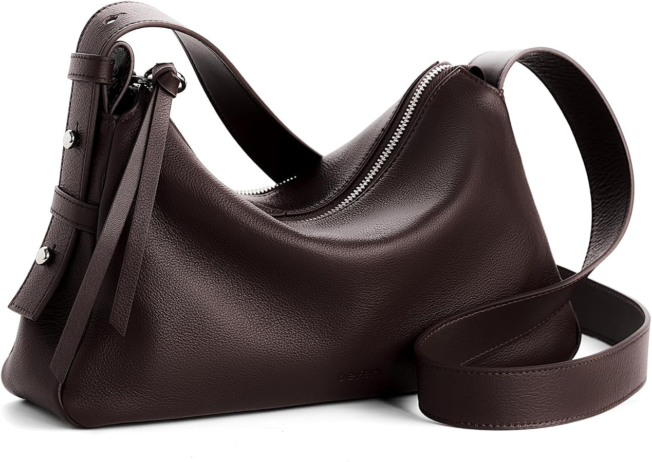 befen Genuine Leather Crossbody Bag for Women, Anti Theft Leather Purses | Amazon (US)
