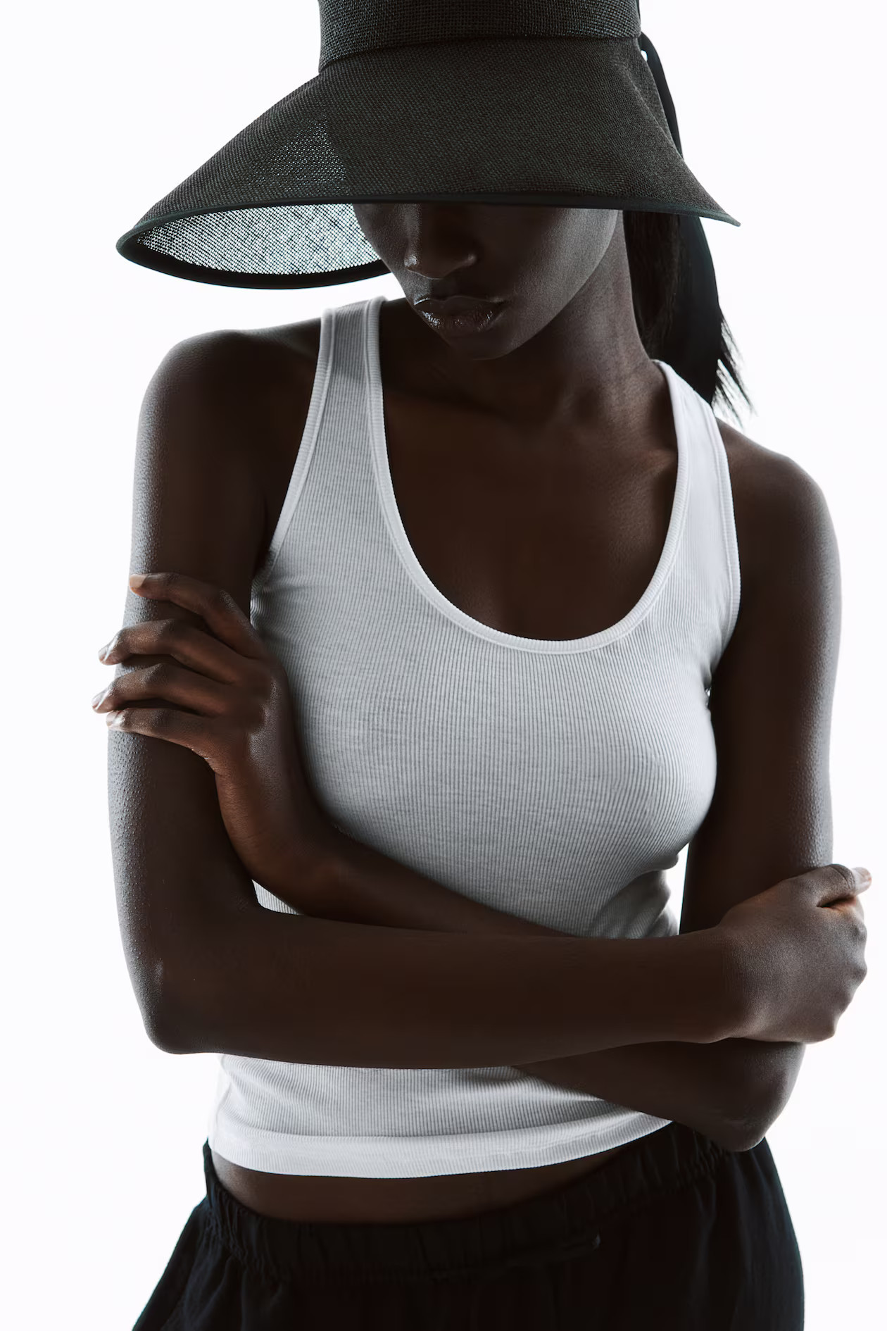 Ribbed Tank Top - White - Ladies | H&M US | H&M (US + CA)