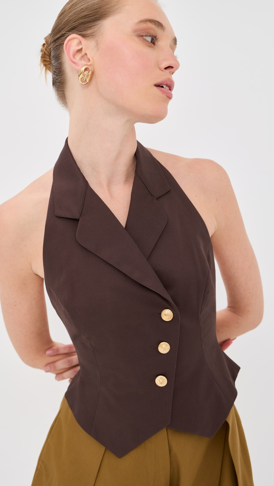 Tolu Coker Halter Waistcoat Top | Shopbop | Shopbop