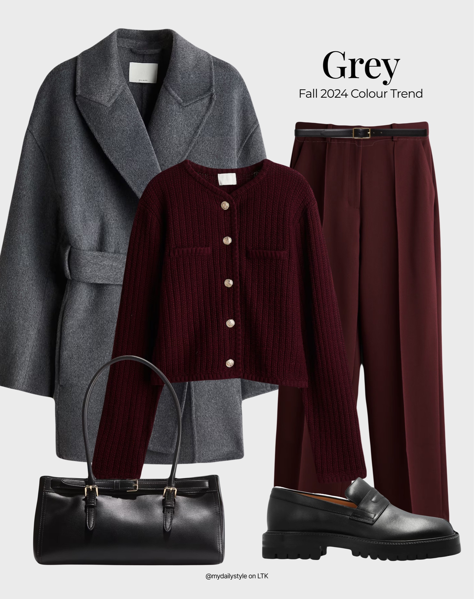 Grey fall styling inspiration. Check out more styling ideas in my profile. 

Tags: grey colour, gray color, cherry red, burgundy, fall style, pre-fall, autumn style, fall outfit, autumn outfit, fall fashion, autumn fashion, easy styling, simple everyday look, chic & basic outfit, Parisian look, casual outfit, capsule wardrobe, office look, brunch style, high street. 

#LTKworkwear #LTKstyletip #LTKautumn