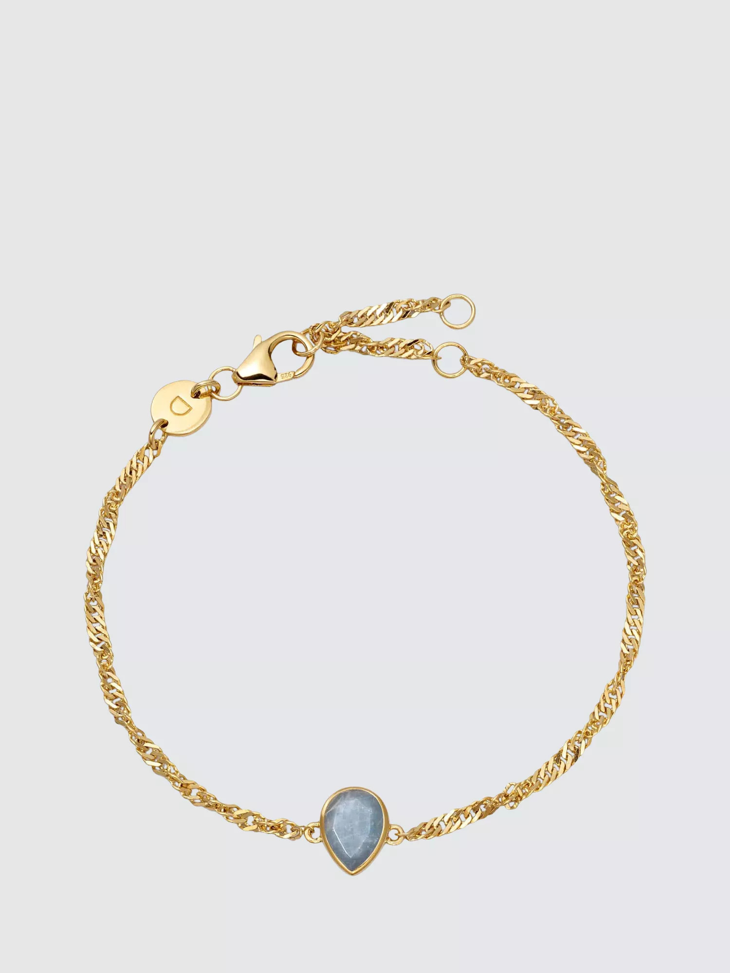 Daisy London Birthstone Bracelet, March/Aquamarine | John Lewis (UK)